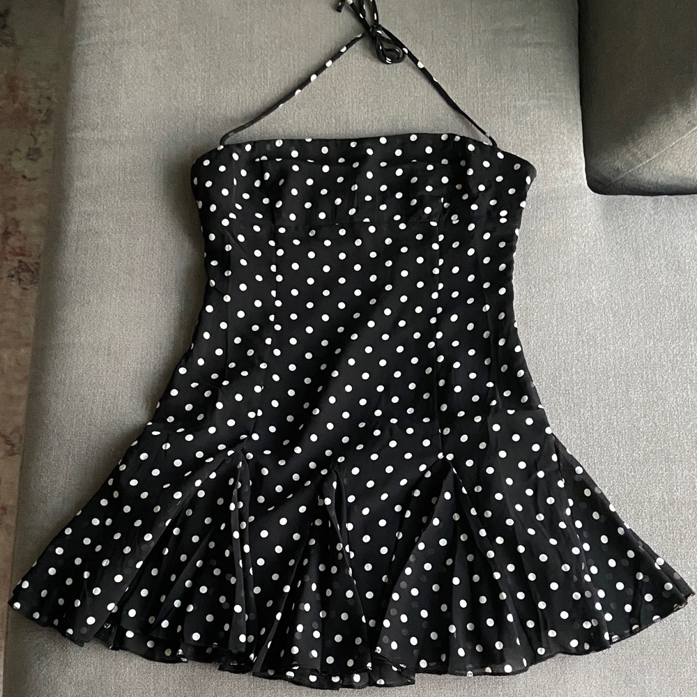 Princess Polly Black Polka Dot Dress
